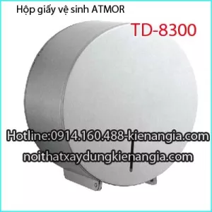 Hộp giấy vệ sinh tròn bằng inox sus304 ATMOR TD8300