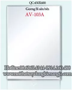 Gương soi hình chữ nhật Tân An Vinh 450x600 AV103A