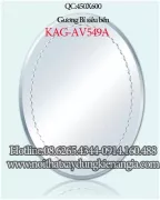 Kính oval viền nổi không ố mờ 450x600 KAG-AV549A