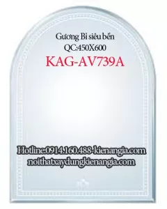 Gương phòng tắm có viền hoa văn 450x600 KAG-AV739A