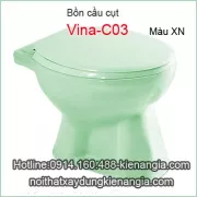 Bồn cầu cụt giá rẻ màu xanh ngọc KAG-C03