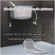Bồn cầu xổm thùng nước treo Caesar CS1230 trọn bộ