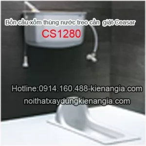 Bồn cầu xổm thùng nước treo Caesar-CS1280 trọn bộ