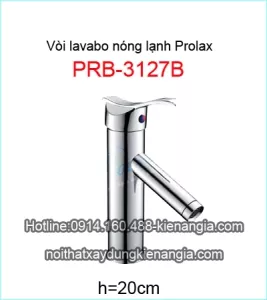 Vòi lavabo nóng lạnh Thái Lan Prolax PRB3127B cao 20cm tay lượn