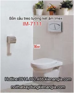 Bồn cầu treo két nước âm tường Imex IM-7111