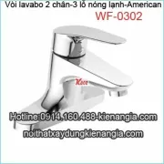 Vòi lavabo 2 chân-vòi 3 lỗ American KAG-WF0302