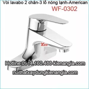 Vòi lavabo 2 chân-vòi 3 lỗ American KAG-WF0302