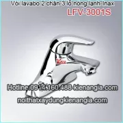 Vòi lavabo 2 chân-vòi 3 lỗ Inax KAG-LFV3001S