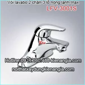 Vòi lavabo 2 chân-vòi 3 lỗ Inax KAG-LFV3001S