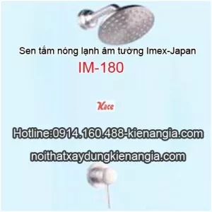 Vòi sen phun mưa âm tường sus 304 Imex-Japan-IM-180