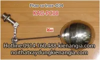 Phao cơ bồn nước Inox O34-KAG-PC08 có điều chỉnh ren ngoài D34