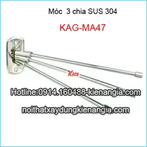 Móc 3 chia Sus 304,Treo khăn 3 chia KAG-MA47