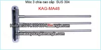 Móc 3 chia Sus 304,Máng khăn 3 chia KAG-MA48