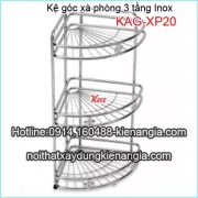 Kệ góc xà phòng 3 tầng  giá rẻ KAG-XP20