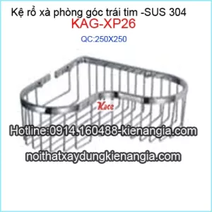 Kệ rổ góc xà phòng SUS 304 KAG-XP26
