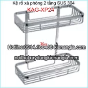 Kệ rổ xà phòng 2 tầng SUS 304 KAG-XP24