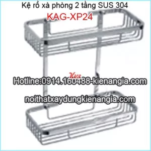 Kệ rổ xà phòng 2 tầng SUS 304 KAG-XP24