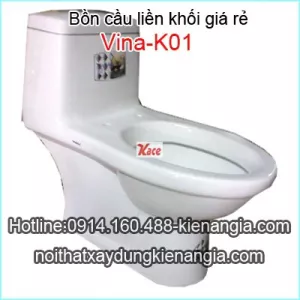 Bàn cầu 1 khối giá rẻ Vina-K01