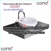 Chậu lavabo đặt bàn Thái Lan Cotto C02507