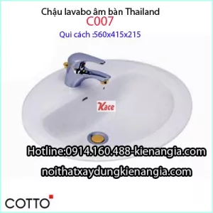 Lavabo âm bàn Thailand Cotto-C007