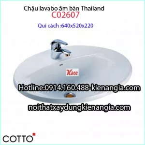 Lavabo âm bàn Thailand Cotto-C02607