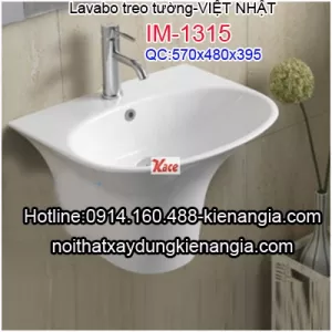 Lavabo chân treo Việt Nhật IM-1315