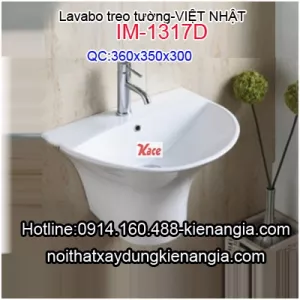 Lavabo liền khối treo tường Việt Nhật IM1317D