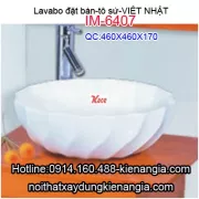 Lavabo đặt bàn,tô sứ Việt Nhật IM-6407