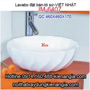 Lavabo đặt bàn,tô sứ Việt Nhật IM-6407