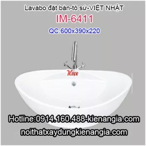 Lavabo đặt bàn,tô sứ ,chậu nail Việt Nhật IM-6411