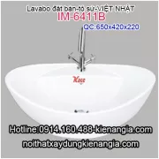Lavabo đặt bàn,tô sứ Việt Nhật IM-6411B