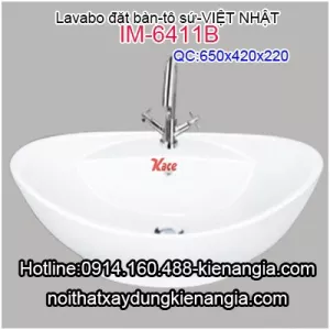 Lavabo đặt bàn,tô sứ Việt Nhật IM-6411B