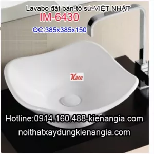 Lavabo đặt bàn,tô sứ Việt Nhật IM-6430