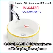 Lavabo đặt bàn,tô sứ Việt Nhật IM-6443G