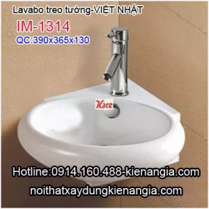 Lavabo góc treo tường Việt Nhật IM-1314