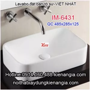 Lavabo đặt bàn,tô sứ Việt Nhật IM-6431