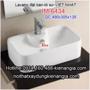 Lavabo đặt bàn,tô sứ Việt Nhật IM-6434