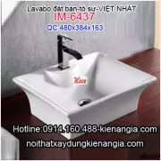 Lavabo đặt bàn,tô sứ Việt Nhật IM-6437