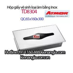 Hộp giấy vệ sinh âm Inox Atmor TD8304