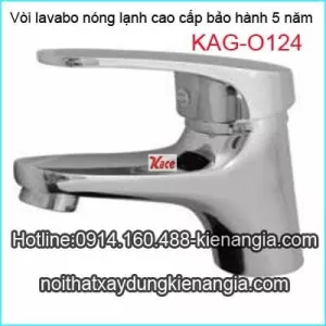 Vòi lavabo nóng lạnh cao cấp KAG-0124