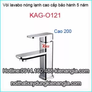 Vòi lavabo nóng lạnh vuông cao cấp KAG-0121