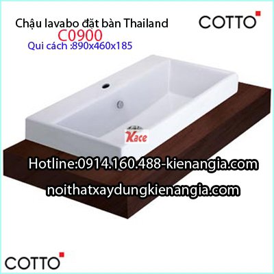 Chậu lavabo đặt bàn Thái Lan Cotto C0900