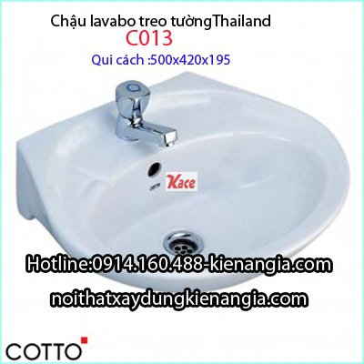 Chậu lavabo treo tườngThailand Cotto-C013