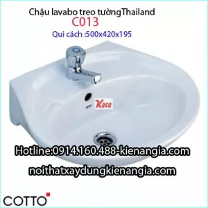 Chậu lavabo treo tườngThailand Cotto-C013