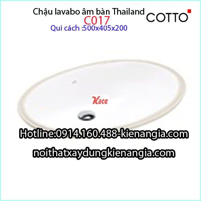 Lavabo âm bàn Thailand Cotto-C017
