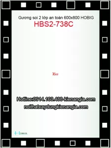Gương kính ghép an toàn Hobig 60x80 HBS2-738C