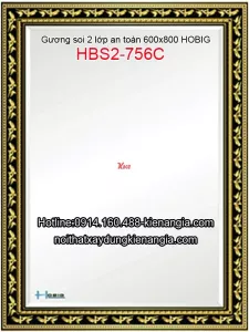 Gương soi Hoa văn Hobig 60x80 HBS2-756C