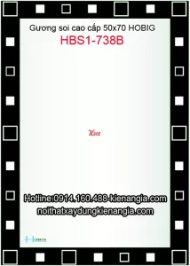 Gương soi  Hobig cao cấp 50x70 HBS1-738B