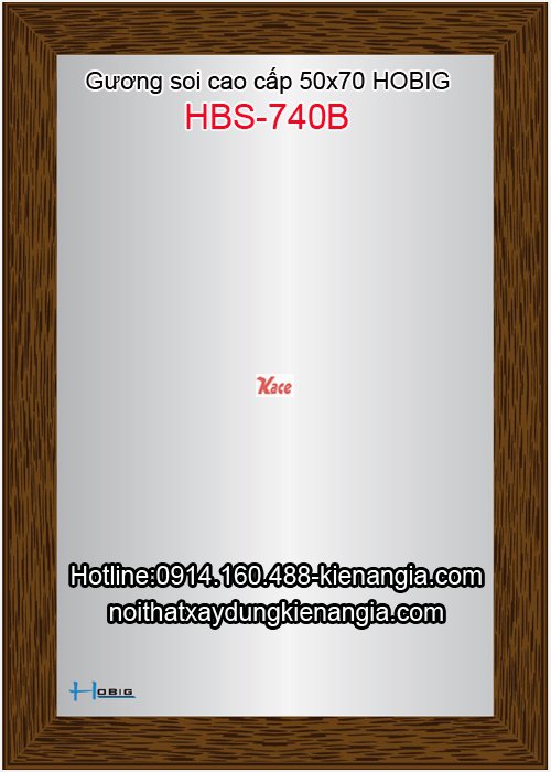 Gương soi  Hobig cao cấp 50x70 HBS1-740B