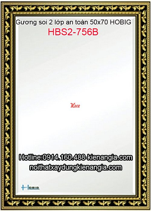 Gương soi Hobig-kính an toàn 50x70 HBS2-756B